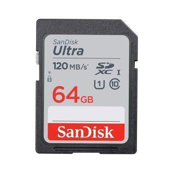 کارت حافظه اس دی SD Sandisk 64GB 120mb Ultra