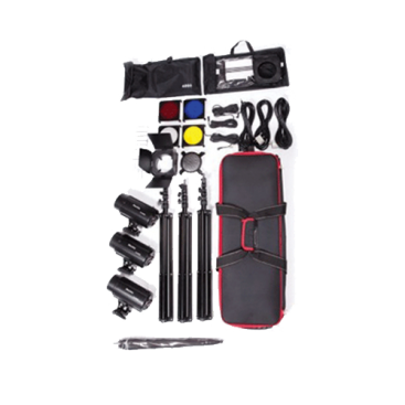 کیت فلاش استودیویی فوتیکس Phottix Three 220w Studio Flash Lights + Stands/Softbox/Umbrellas