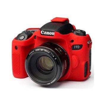 محافظ و کاور سیلیکونی دوربین ایزی کاور کانن 77D قرمز