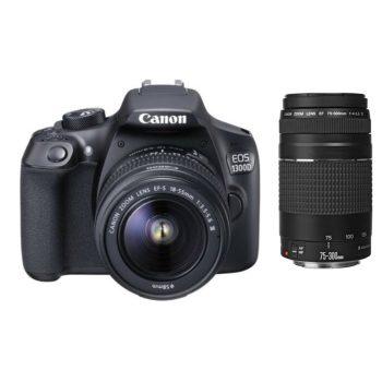 CANON EOS 1300D EF-S 18-55mm F3.5-5.6 IS III+EF 75-300mm F4-5.6 III