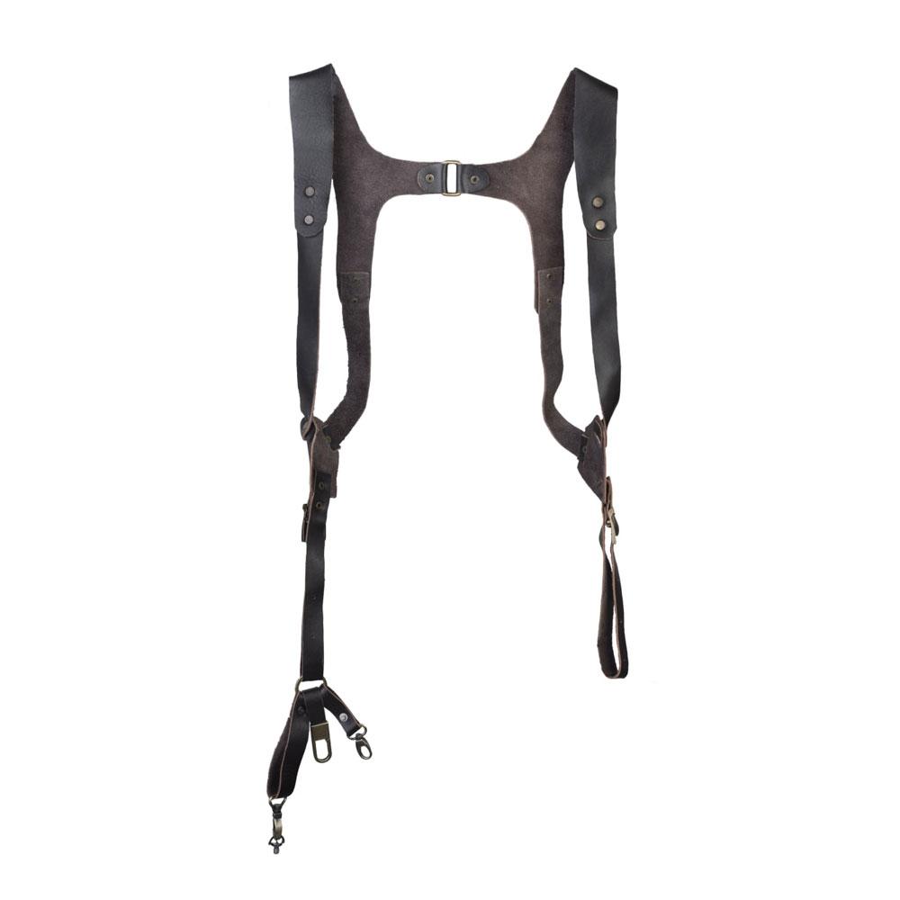 کمربند چرمی دوربین عکاسی DSLR قهوه ای