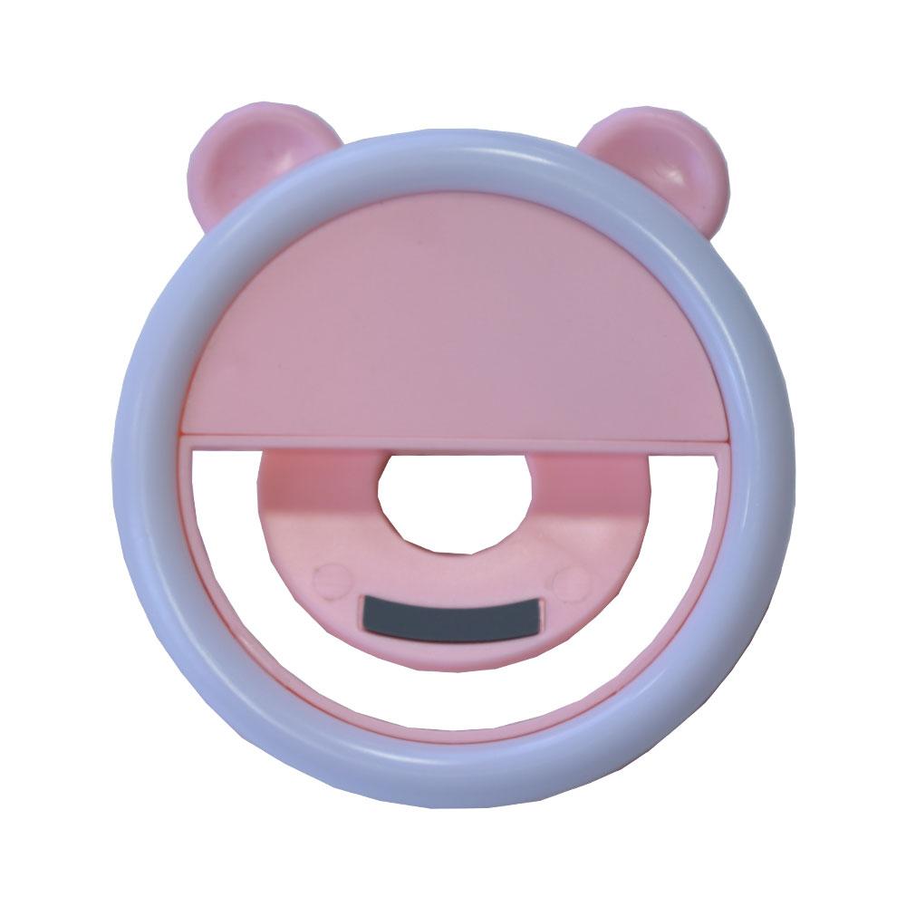 رینگ لایت موبایلی PC-1 طرح خرس صورتی