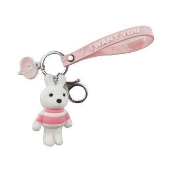 جاکلیدی سیلیکونی طرح خرگوش سفید Model White rabbit