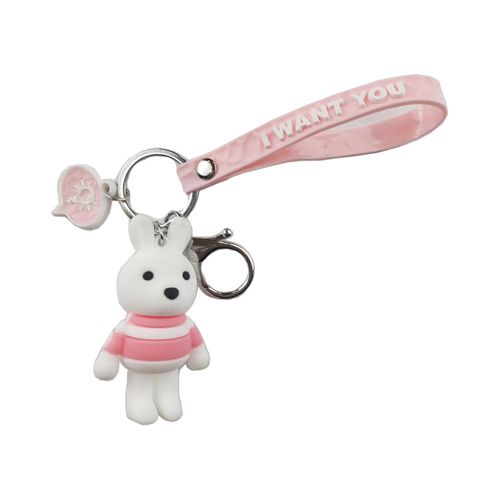 جاکلیدی سیلیکونی طرح خرگوش سفید Model White rabbit