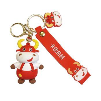 جاکلیدی سیلیکونی طرح گاو قرمز Model Red cow