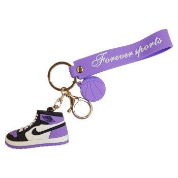 جاکلیدی سیلیکونی طرح کتونی نایک مشکی- بنفش Nike shoes