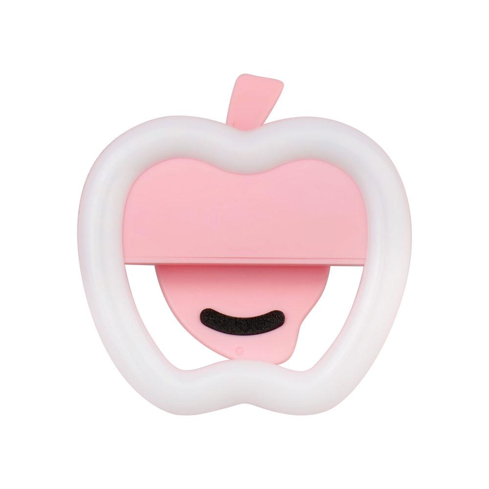 رینگ لایت سلفی طرح اپل صورتی