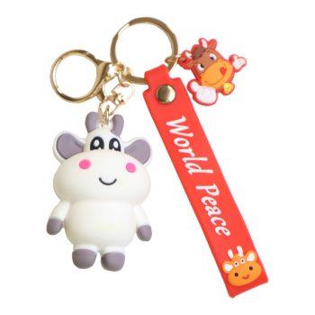 جاکلیدی سیلیکونی طرح گاو cow