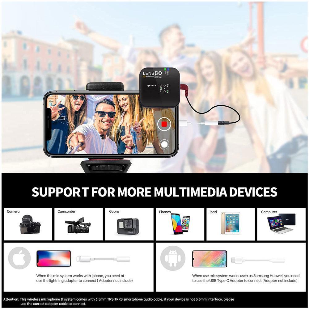 میکروفن بی سیم لنزگو LENSGO LWM-308C