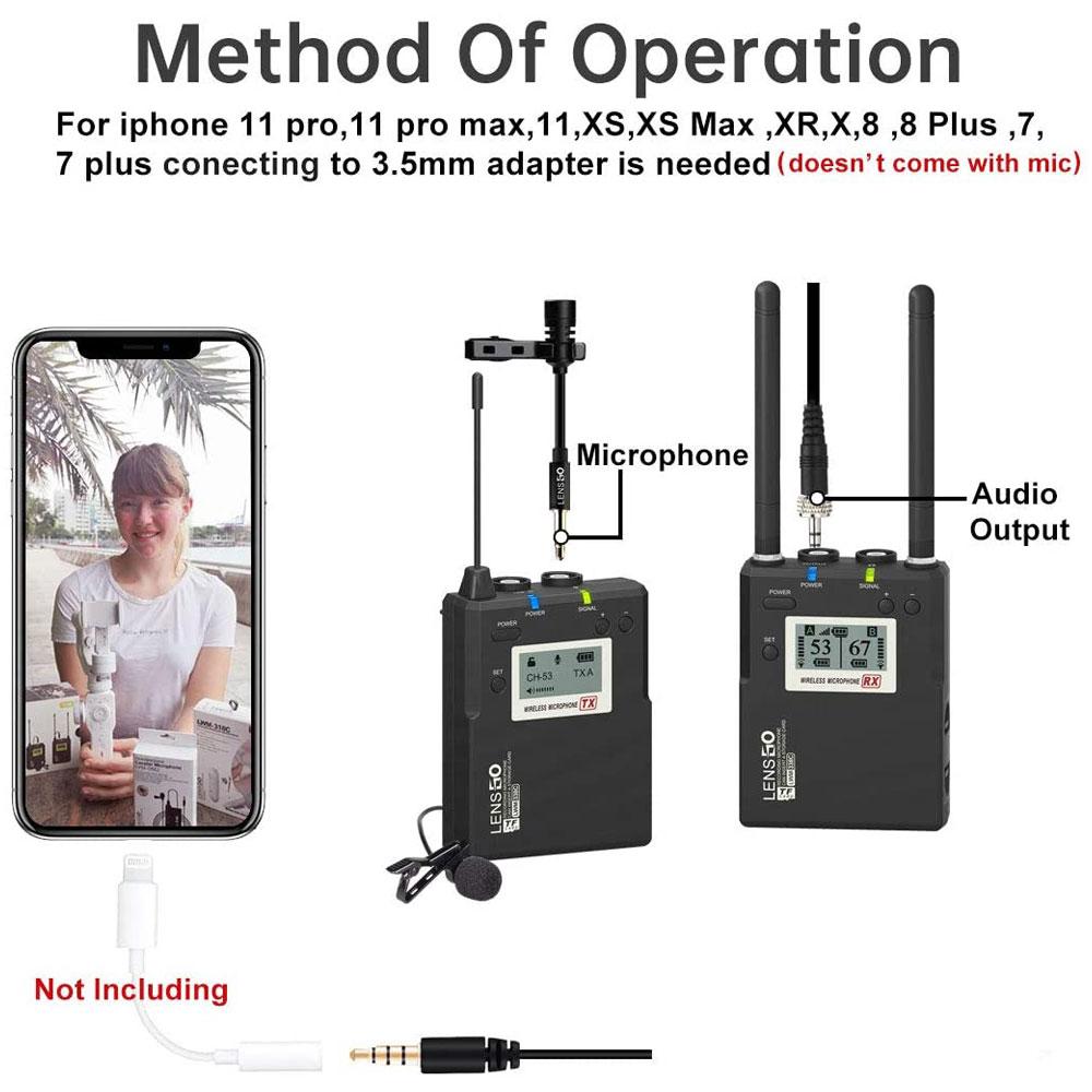 میکروفن بی سیم لنزگو LENSGO LWM-338C