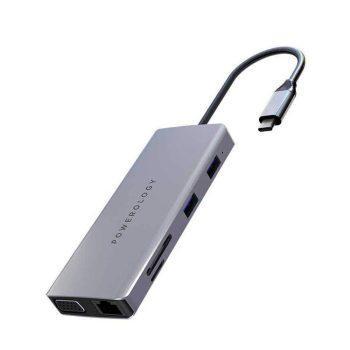 هاب 11 پورت USB-C پاورولوژی Powerology P11CHBGY-01