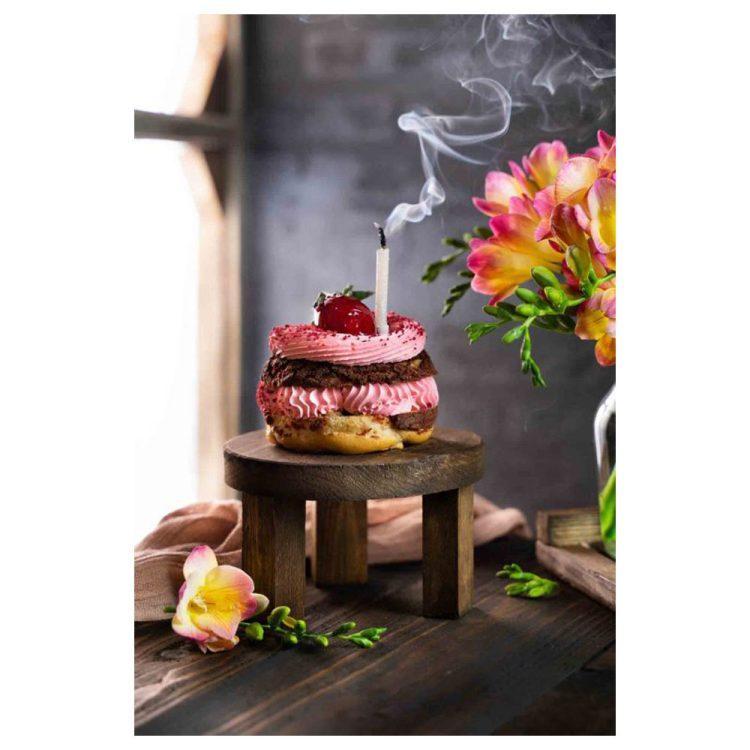 بافت فیبر چوبی با طرح دیوار آجری تیره کد 221