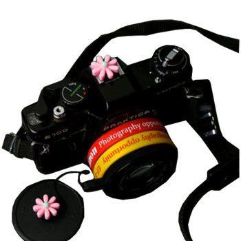 ست بند محافظ درپوش لنز و کفشک دوربین طرح گل مینا