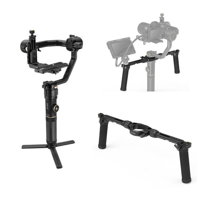 گیمبال دوربین ژیون کرین 2 اس به همراه نگه دارنده دو دسته اسمال ریگ