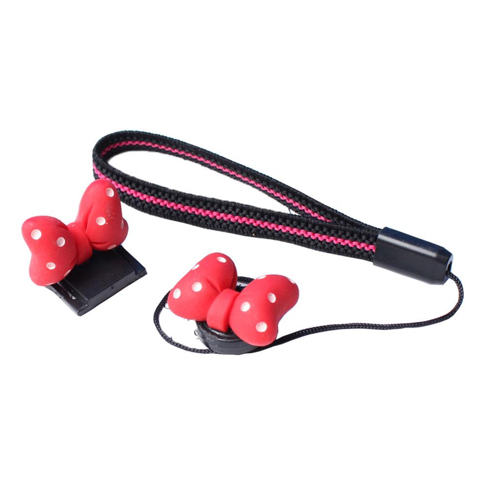 ست نگهدارنده درپوش لنز دوربین مدل پاپیون Mickey Mouse قرمز