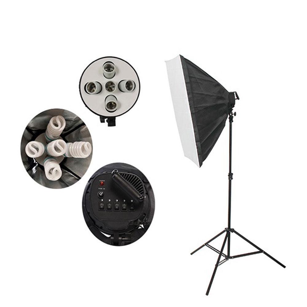 کیت نور ثابت 5 لامپ Continuous Lighting Kit 5 Lamps همراه با فون 5×3