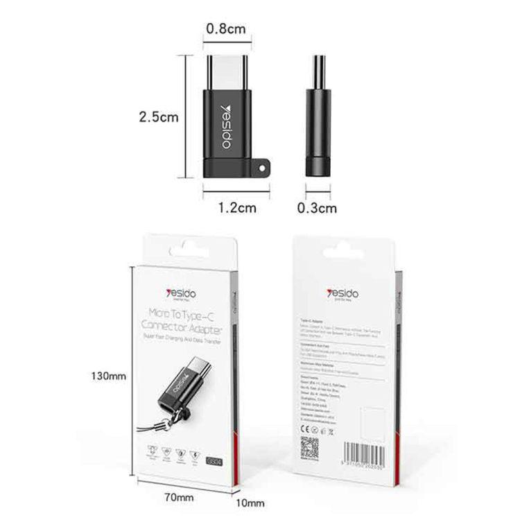مبدل Micro USB به Type-C یسیدو YESIDO GS04