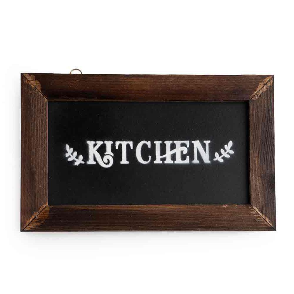 تابلو چوبی طرح kitchen زمینه مشکی