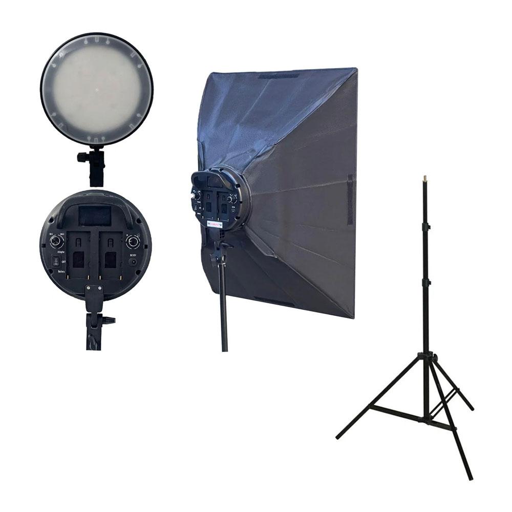 پروژکتور 100 وات انسر Answer T023 + سافت باکس 50×70 + پایه 803