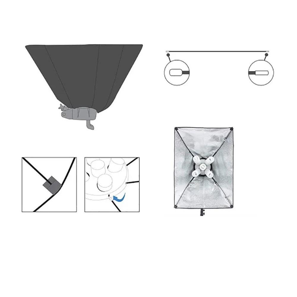 کیت نور ثابت 5 لامپ Diamond Continuous Lighting Kit 5 LAMPS