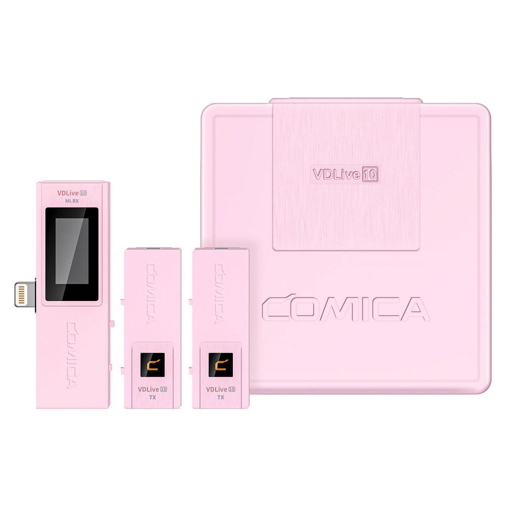 ست میکروفن بی سیم کامیکا (Comica Audio VDLive10 MI (Pink