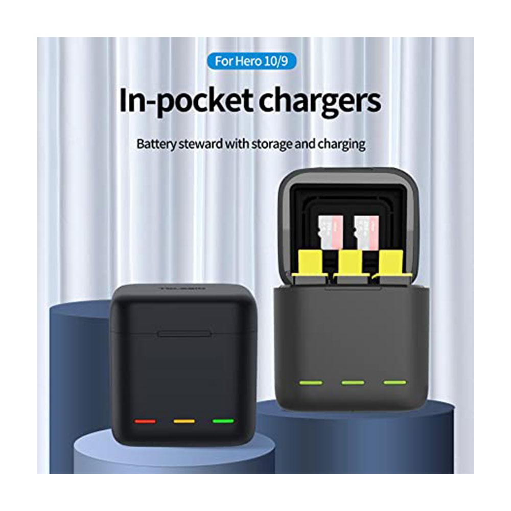 جعبه شارژر تلسین Telesin 3-SLOT Gopro Hero 9/10/11