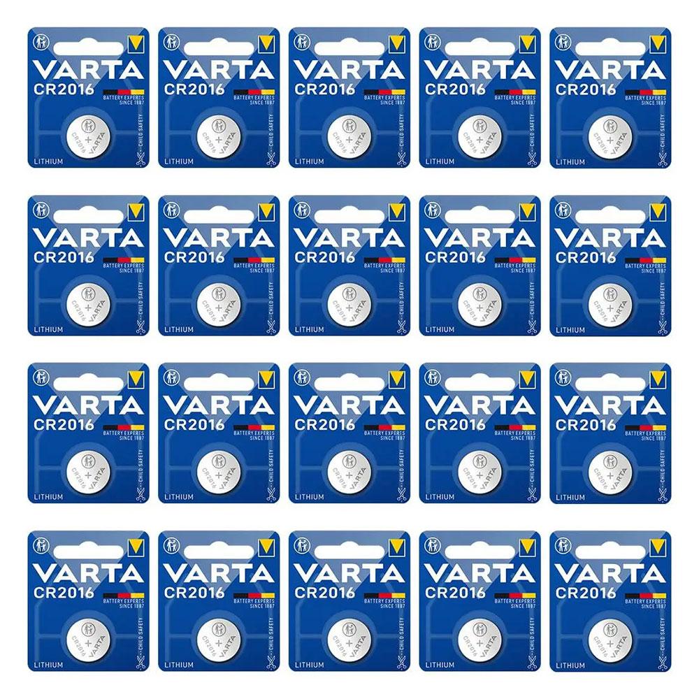 باتری سکه ای وارتا Varta CR2016 (20عددی)