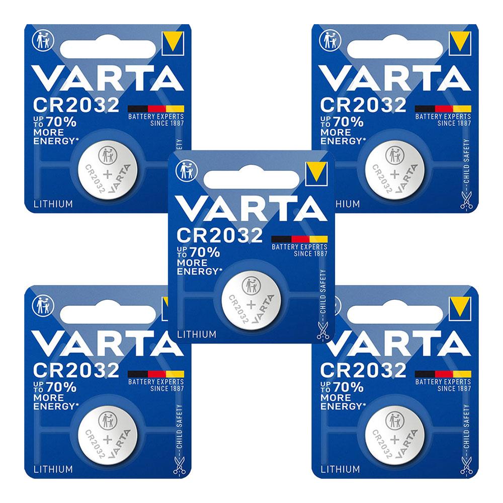 باتری سکه ای وارتا Varta CR2032 (5عددی)