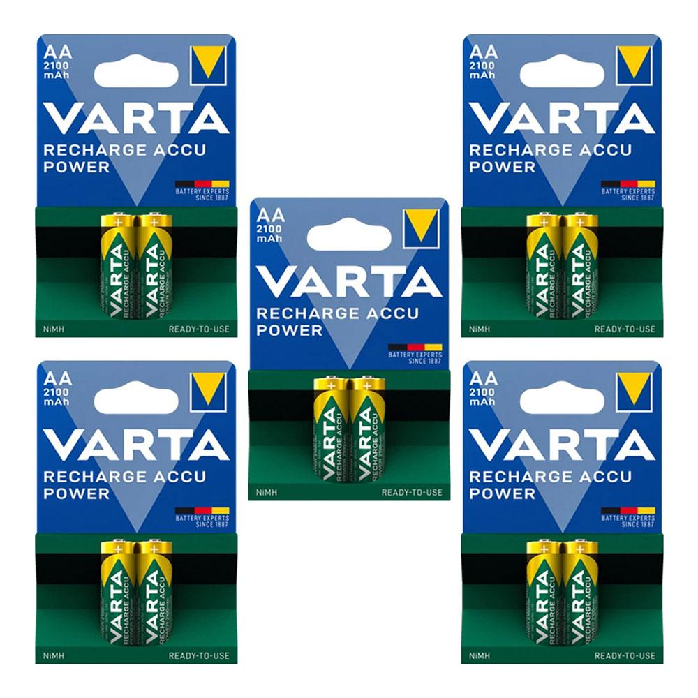 باتری قلمی شارژی وارتا Varta 2100mAh (10عددی)