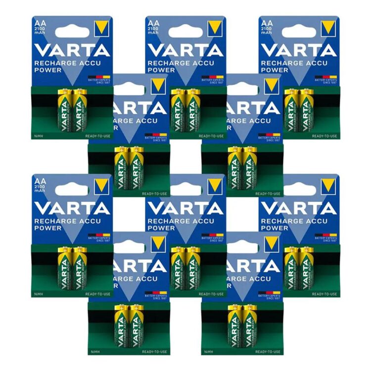 باتری قلمی شارژی وارتا Varta 2100mAh (20عددی)