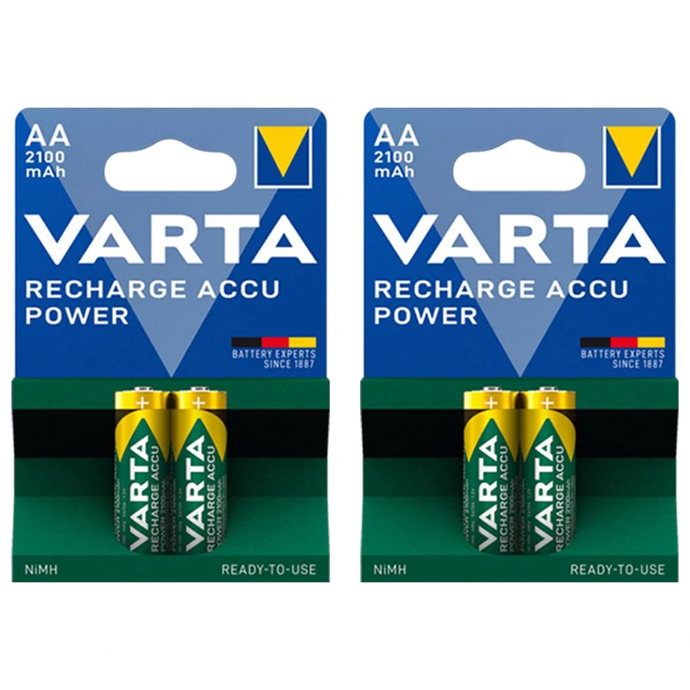 باتری قلمی شارژی وارتا Varta 2100mAh (4عددی)