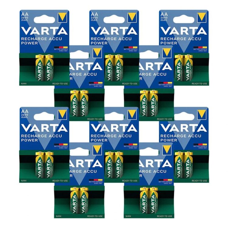 باتری قلمی شارژی وارتا Varta 2600mAh (20عددی)