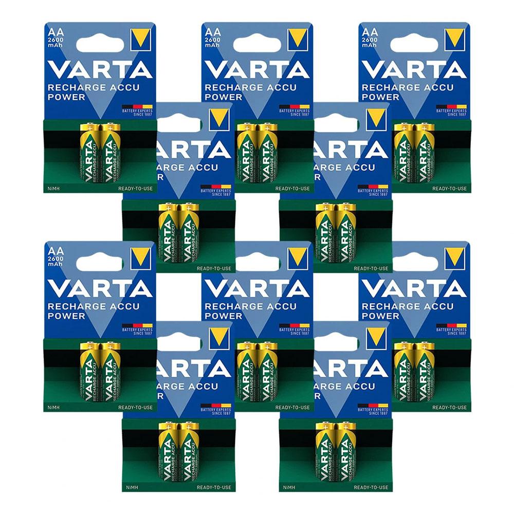 باتری قلمی شارژی وارتا Varta 2600mAh (20عددی)