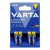 باتری نیم قلمی آلکالاین وارتا Varta Longlife Power (4عددی)