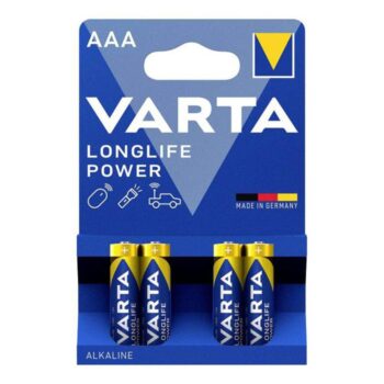 باتری نیم قلمی آلکالاین وارتا Varta Longlife Power (4عددی)
