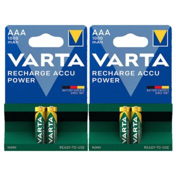 باتری نیم قلمی شارژی وارتا Varta 1000mAh (4عددی)