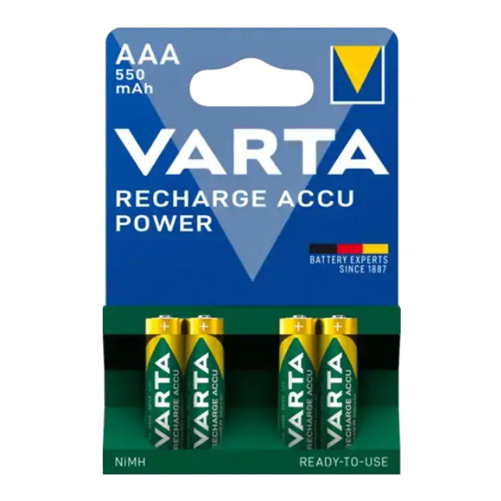 باتری نیم قلمی شارژی وارتا Varta 550mAh (4عددی)