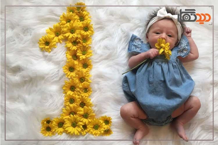 ایده عکس ماهگرد نوزاد