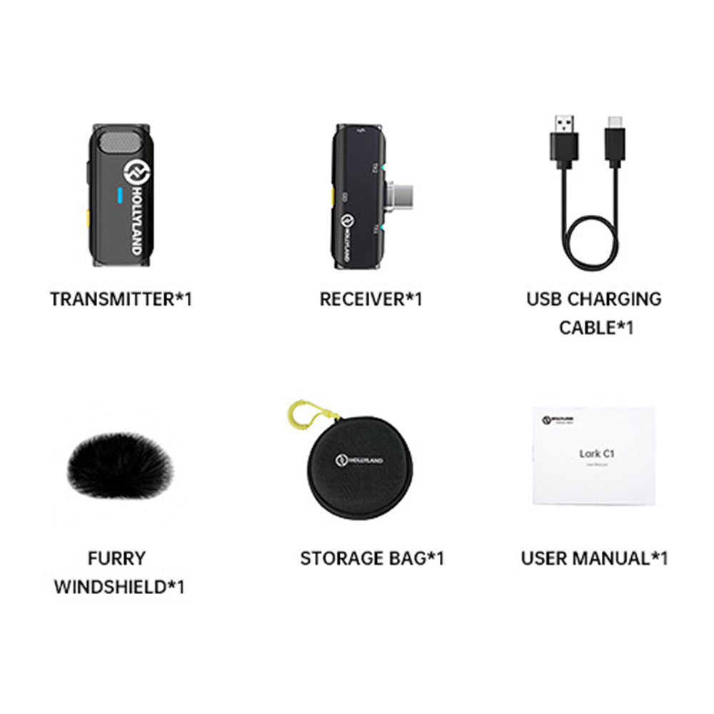 میکروفن یقه ای بی سیم هالی لند مدل Hollyland Lark C1 Solo