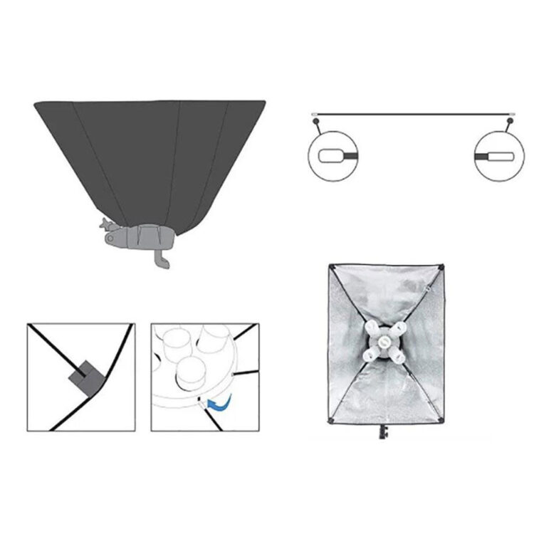 کیت نور ثابت 5 لامپ انسر Answer Continuous Lighting Kit 5 Lamps