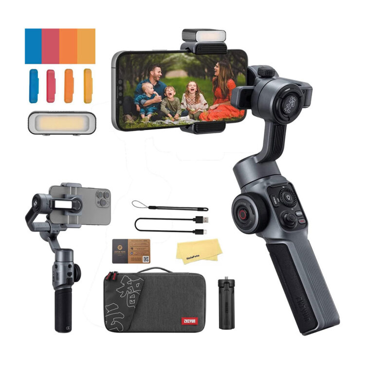 گیمبال موبایل ژیون تک اسموت 5 اس کمبو Zhiyun-Tech Smooth 5S Combo مشکی
