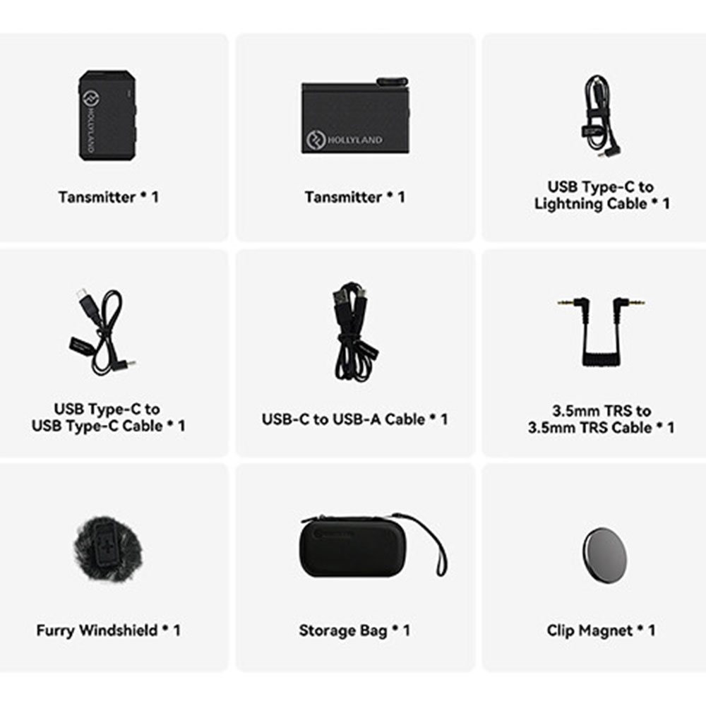 میکروفن یقه ای بی سیم هالی لند مدل Hollyland Lark Max Solo