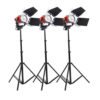 کیت سه شاخه پرژکتور 300 وات دیمردار Video Light 300w