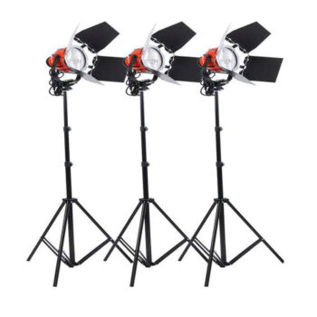 کیت سه شاخه پرژکتور 300 وات دیمردار Video Light 300w