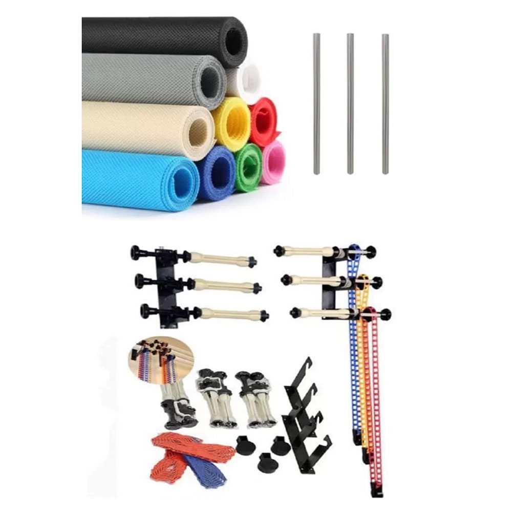 کیت نگهدارنده فون زنجیری سه تایی+ فون 3×5 پرو + لوله آهنی 3 متری