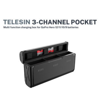 کیس شارژ 3 تایی جیبی تلسین Telesin Pocket Storage Charging Box For GoPro9-10-11-12