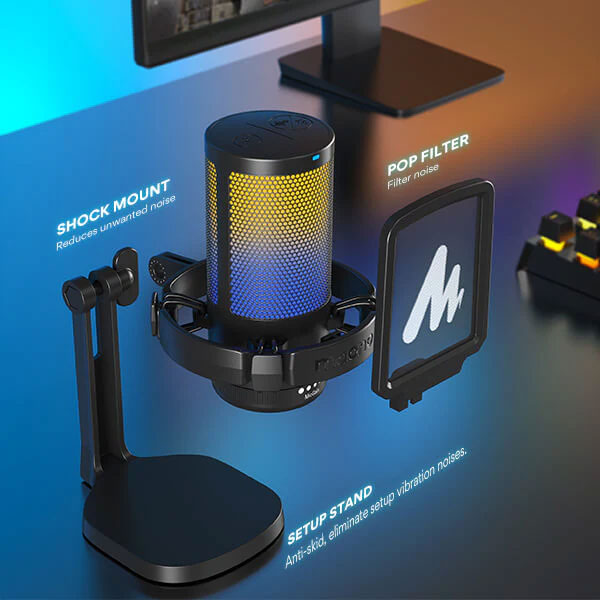 میکروفون استودیویی مائونو Maono DGM20 RGB و مشخصات فنی