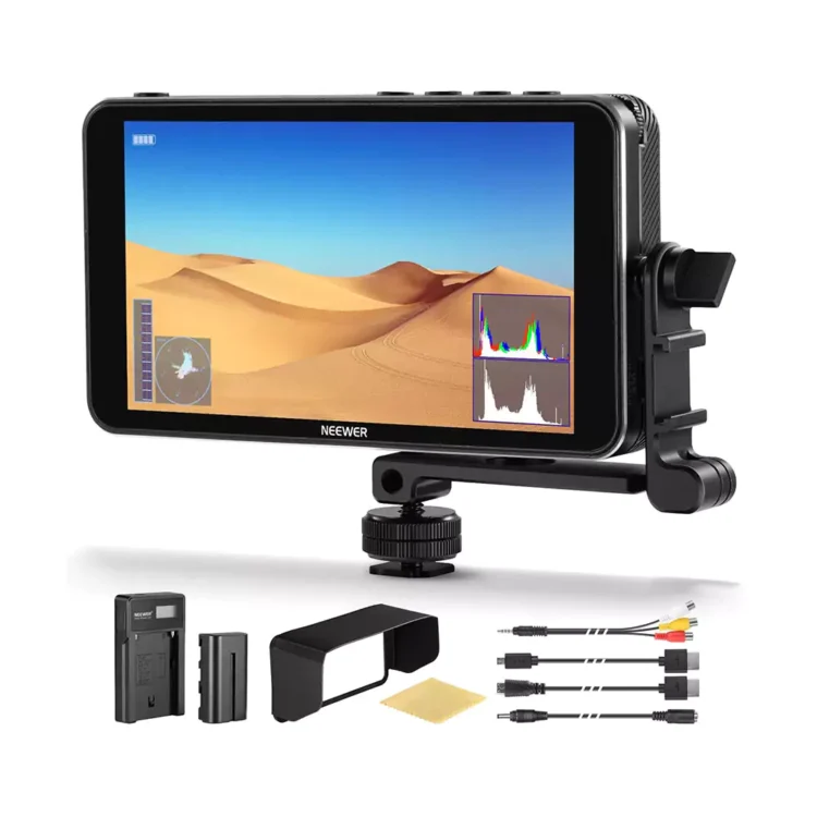 neewer f400 pro 6 on camera field monitor l series battery kit