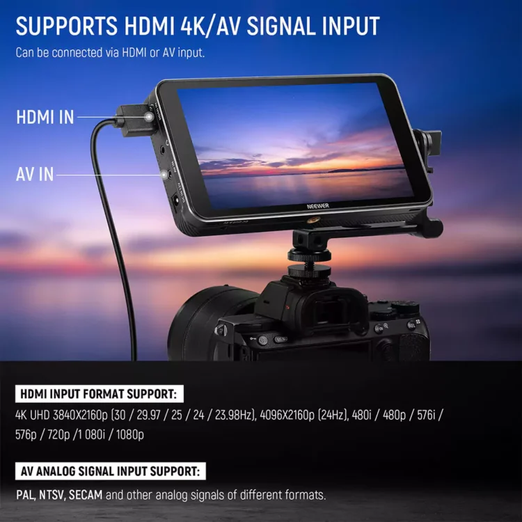 neewer f400 pro 6 on camera field monitor l series battery kit