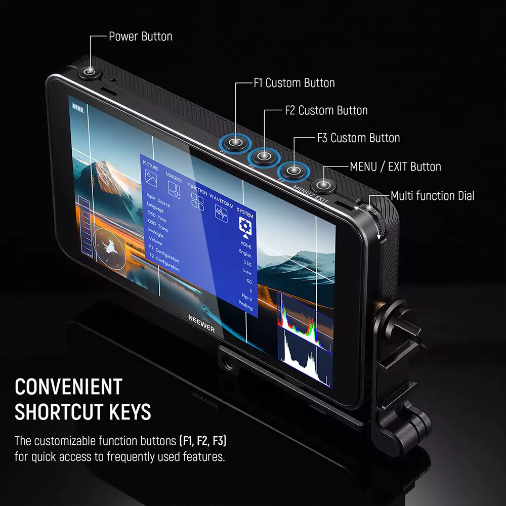 neewer f400 pro 6 on camera field monitor l series battery kit